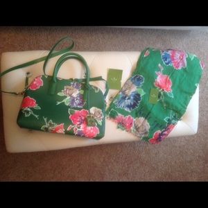Kate Spade Floral Bag and Scarf